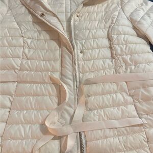 Ci Sono Cream Puffer Jacket Quilted Lightweight Design